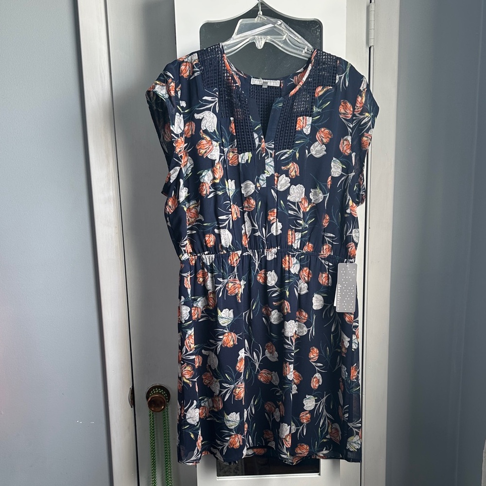 Daniel Rainn Navy Floral Mini Dress